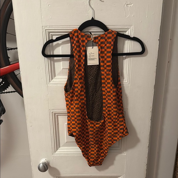 Vibrant Checkered Bodysuit - Picture 2 of 3